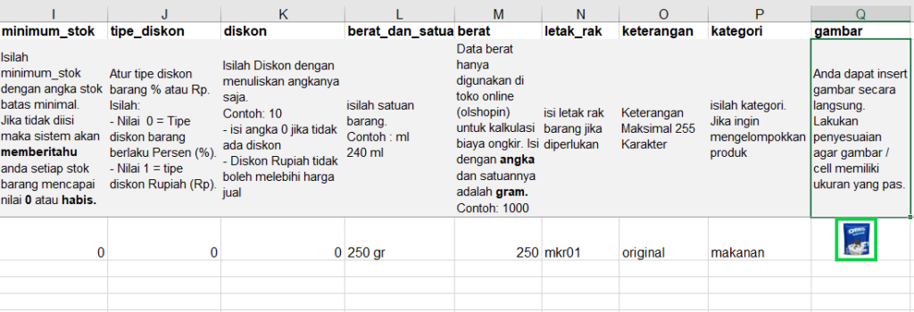 Cara Import Data Barang Baru