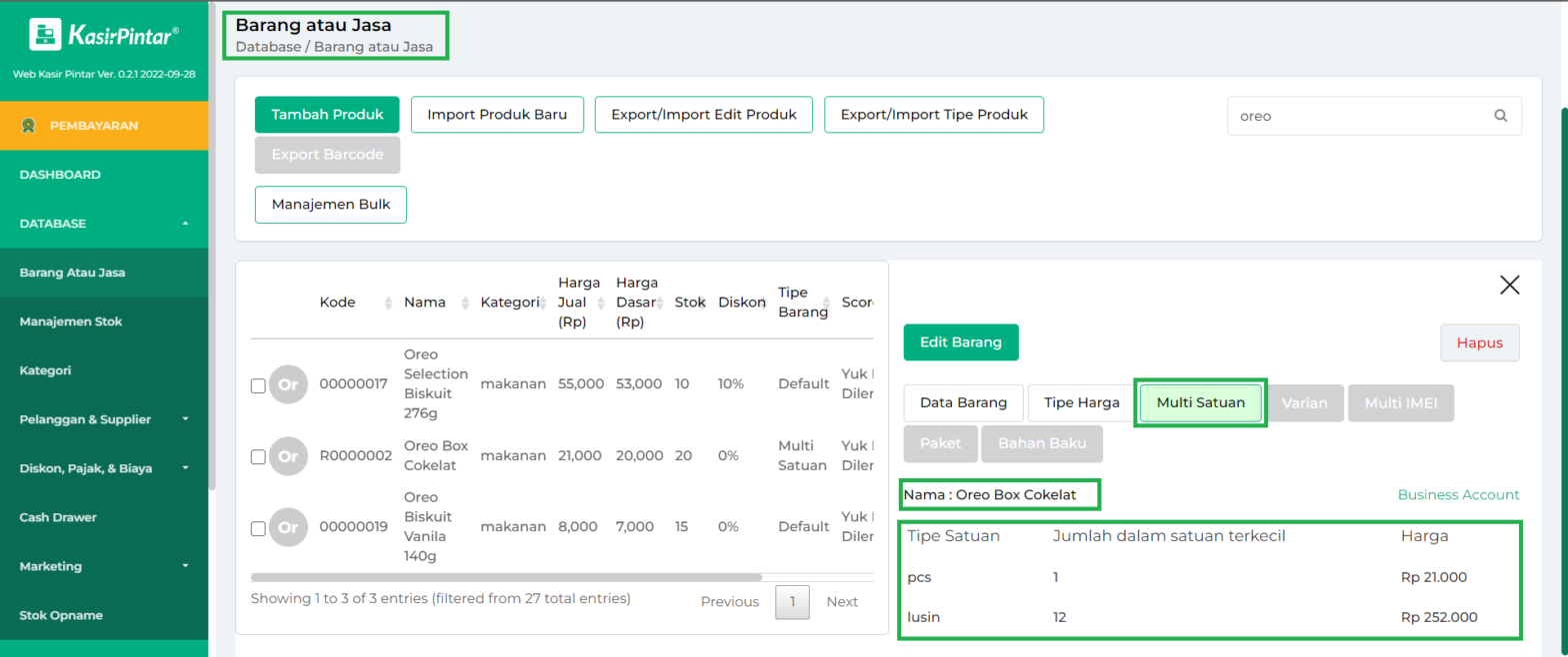 Cara Export / Import Tipe Barang