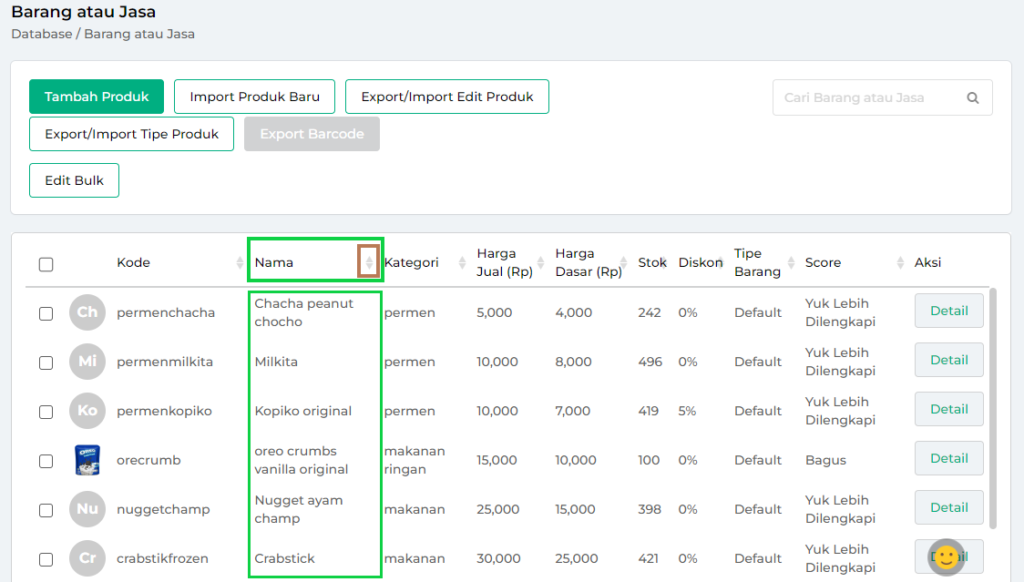 Cara Export / Import Edit Barang