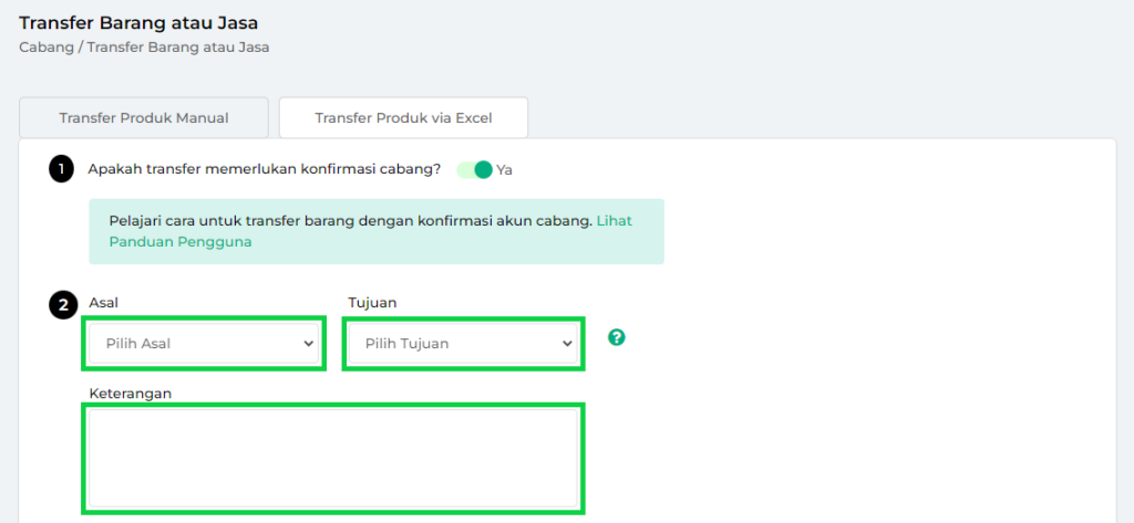 Cara Transfer Barang Ke Cabang (Mode Konfirmasi)